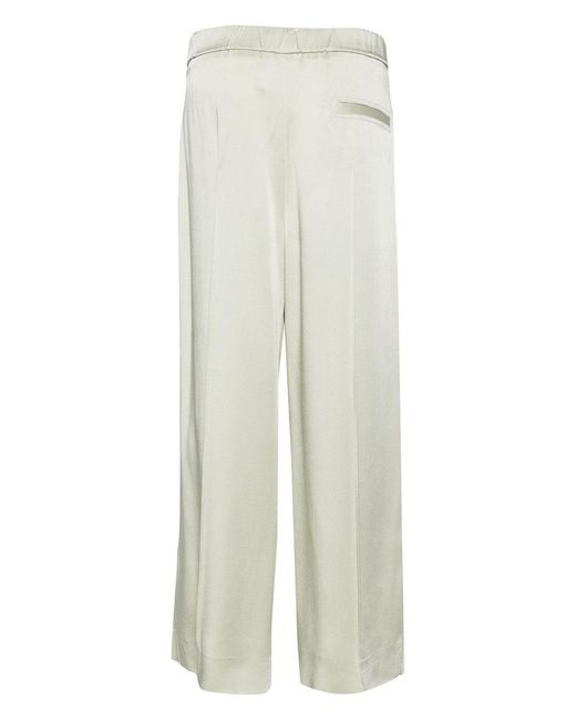 Jil Sander White Wide-Leg Trousers