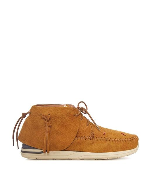 Visvim Brown Fbt Lhamo-Folk Suede Shoes for men