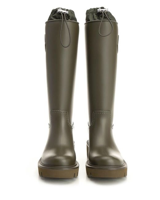 Moncler Green Kickstream High Rain Boots