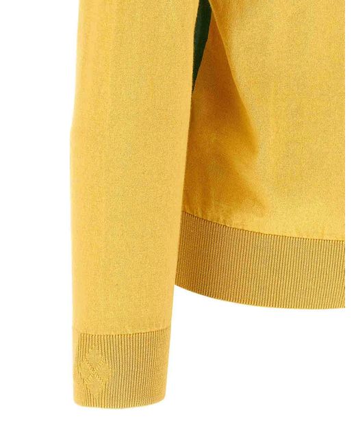 Ballantyne Yellow Argyle Sweater for men