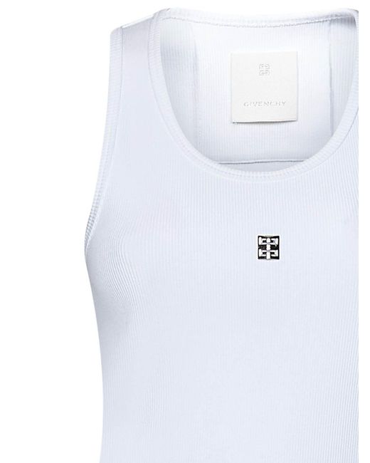 Givenchy White Cotton Tank Top
