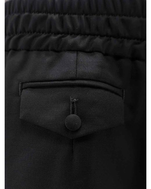 Dolce & Gabbana Black Virgin Wool Trousers for men