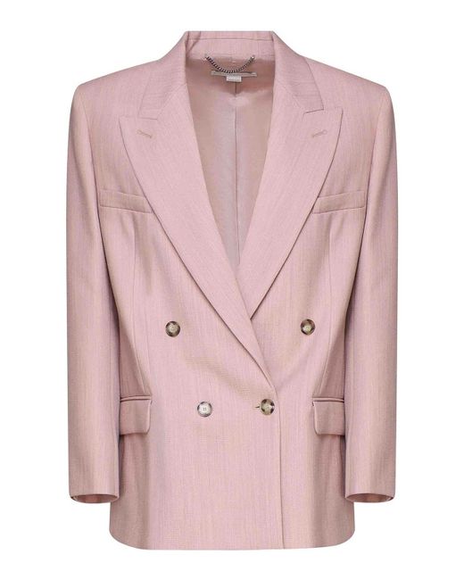 Stella McCartney Pink Oversized Double-Breasted Jacket