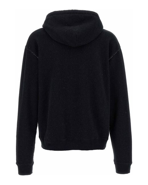 Valentino Garavani Black Printed Hoodie for men