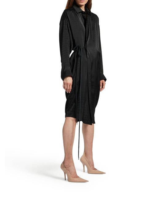 Balenciaga Blue Cocoon Wrap Dress