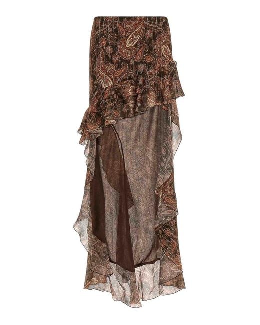 ANDAMANE Brown Camelia Skirt
