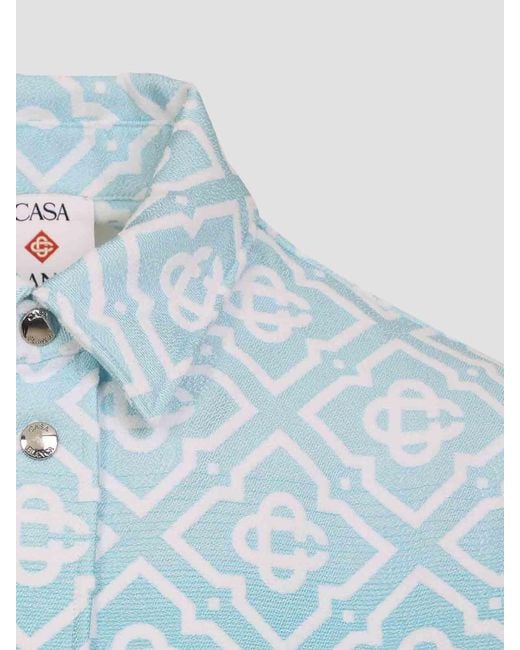Casablanca Blue Monogram Jacket for men