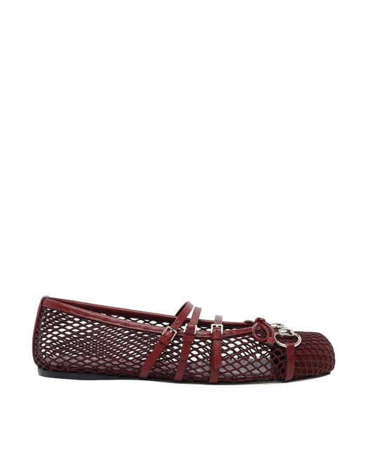 Gucci Brown Horsebit Flats