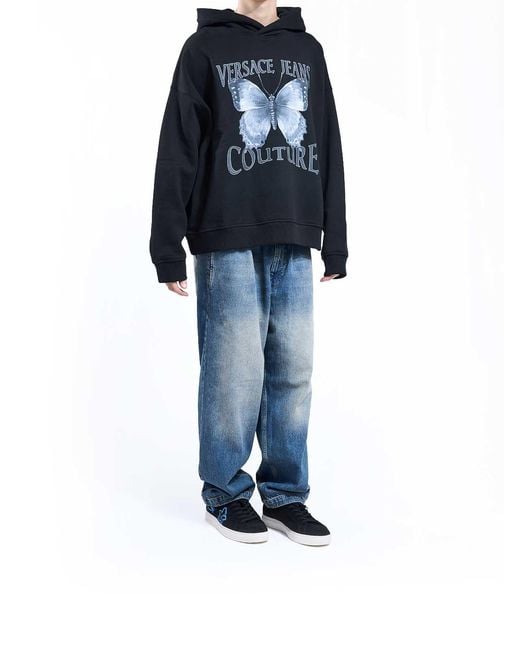 Versace Jeans Couture Blue Butterfly Hoodie for men