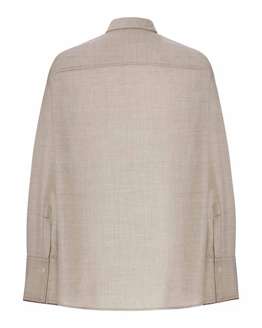 Brunello Cucinelli Natural Classic Cashmere Shirt
