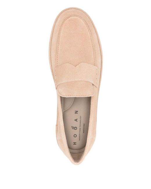 Hogan Pink Cream Loafers