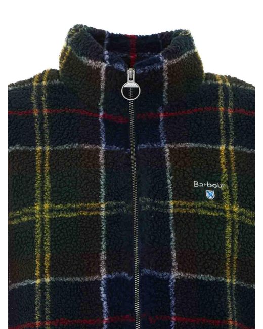 Barbour Blue Tartan Zip Jacket for men
