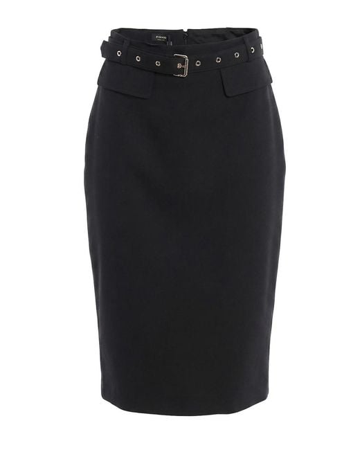 Pinko Black Gazania Skirt