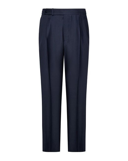 Franzese Collection Blue Capri Model Trousers for men