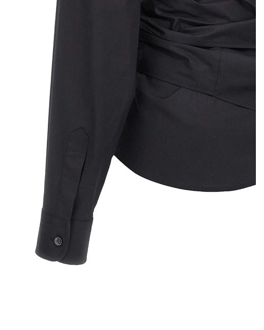 Moschino Blue One-Shoulder Shirt