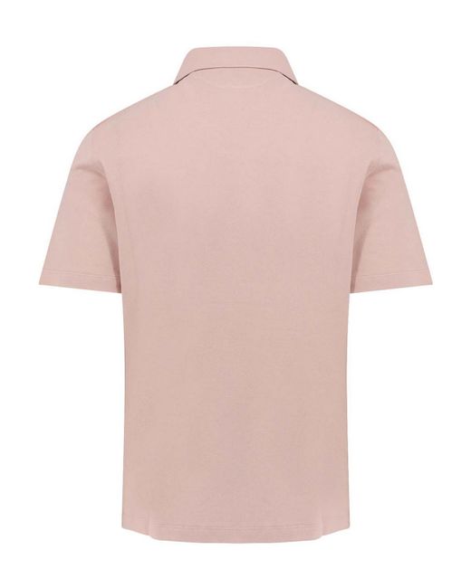 Brunello Cucinelli Pink T-Shirt And Pole for men