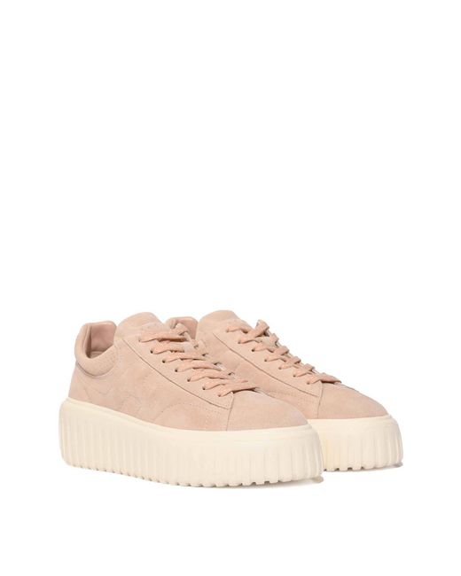 Hogan Pink H-Stripes Sneakers
