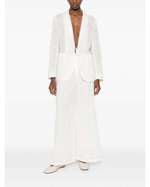 Forte_forte White Embroidered Muslin Jacket