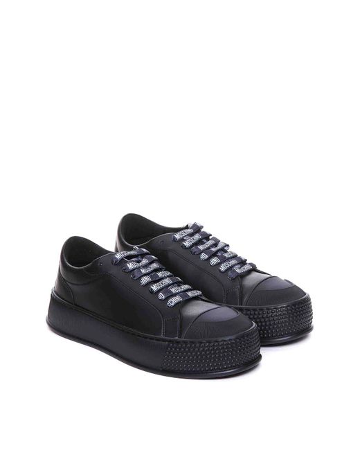 Moschino Blue Logo Sneakers for men