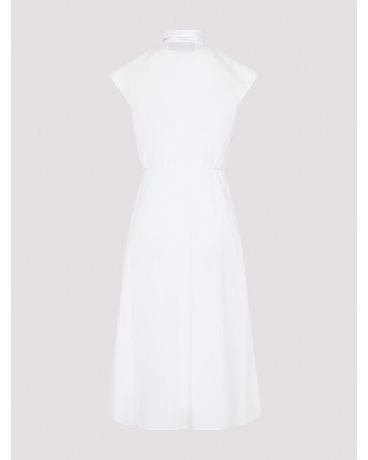 Valentino Garavani White Embroidered Midi Dress