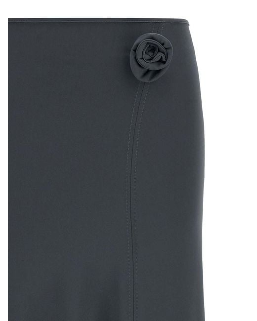 Coperni Black Flower Skirt