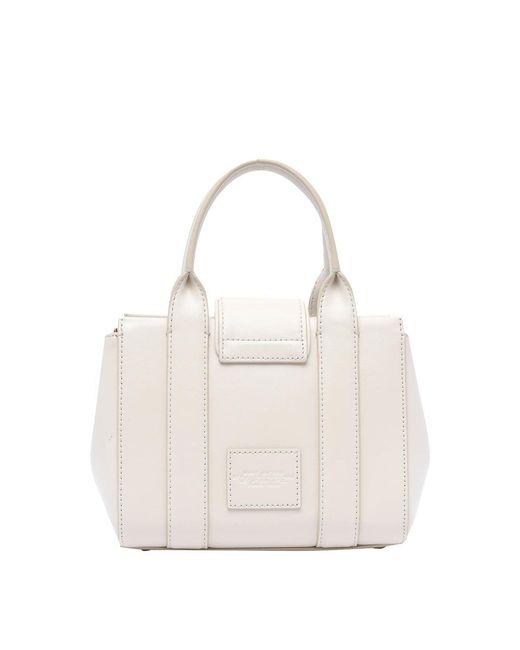 Marc Jacobs White The Turnlock Crossbody Tote Bag