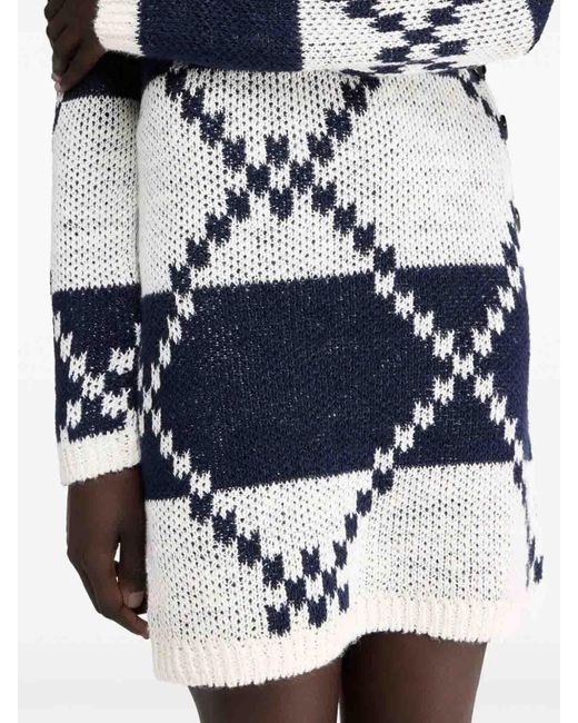 J.W. Anderson Blue Fairisle Mini Skirt