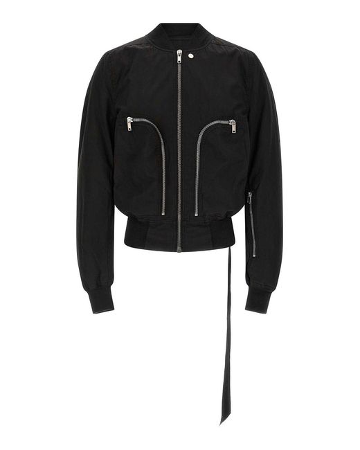Rick Owens Black Bauhaus Flight Bomber Jacket for men
