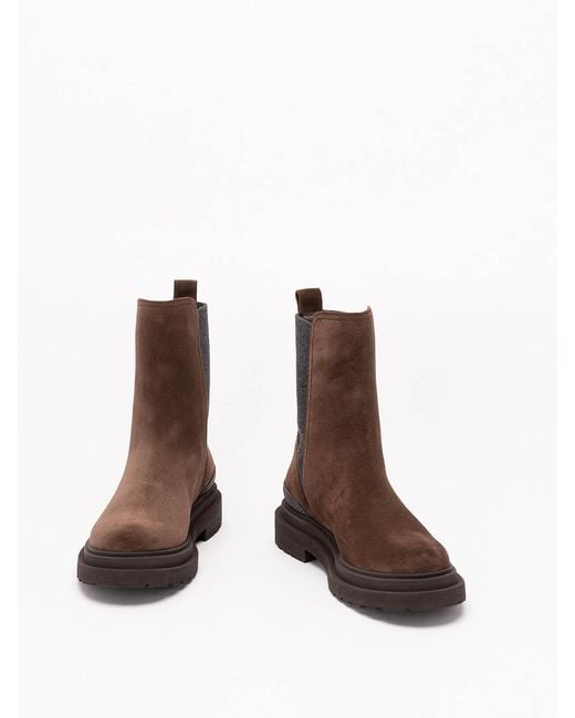 Brunello Cucinelli Brown Ankle Boots
