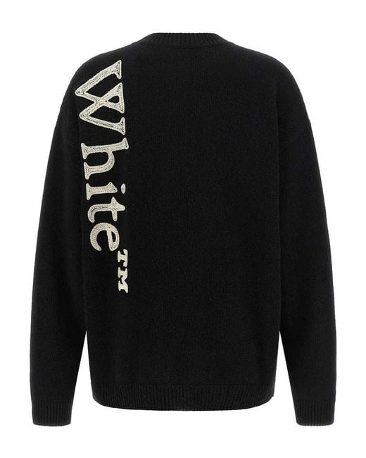 Off-White c/o Virgil Abloh Black Vertical Bookish' Sweater