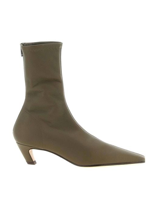 Khaite Green Arizona Ankle Boots