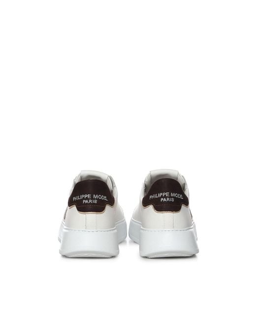 Philippe Model White Temple Leather Sneaker for men