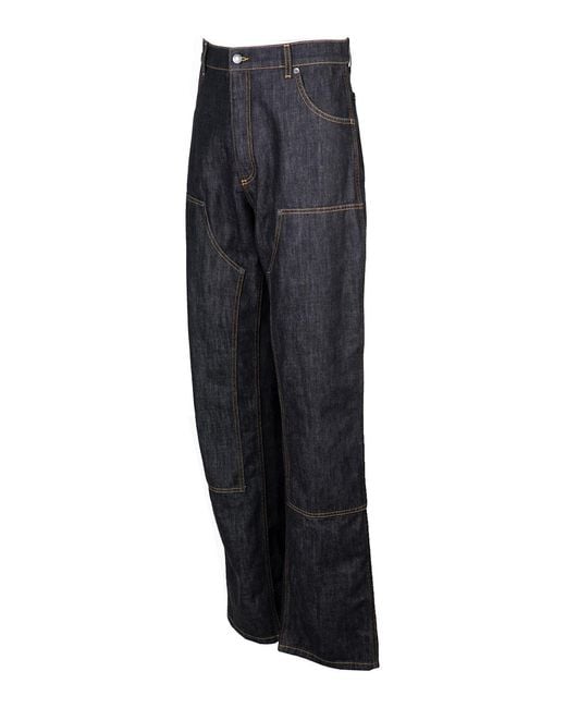 Moschino Blue Catwalk Baggy Jeans for men