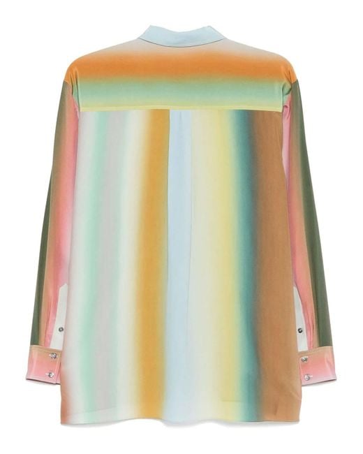 Paul Smith Green Gradient-Print Shirt