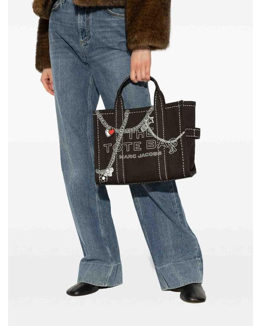 Marc Jacobs Black The Medium Tote Canvas Tote