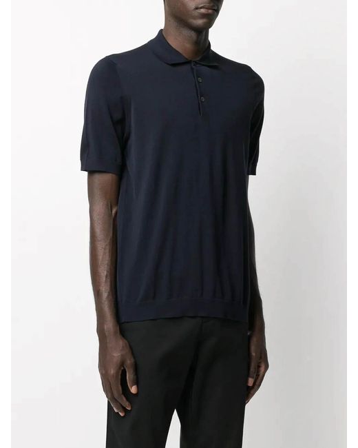 Drumohr Blue Logo Polo for men