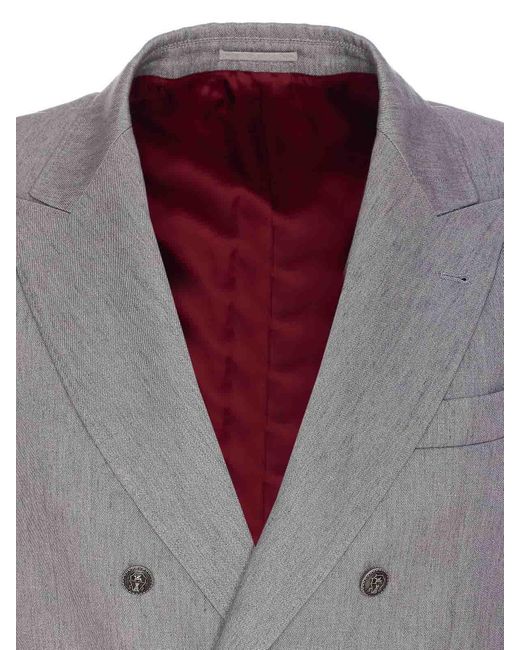 Brunello Cucinelli Gray Smoking for men