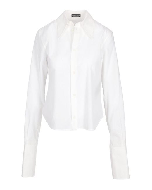 Ann Demeulemeester White Kareena Fitted Shirt