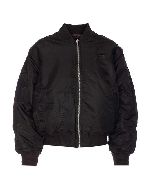 DIESEL Black W-Type-D1 Bomber Jacket for men