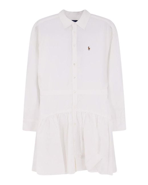 Polo Ralph Lauren White Vestito Chemisier