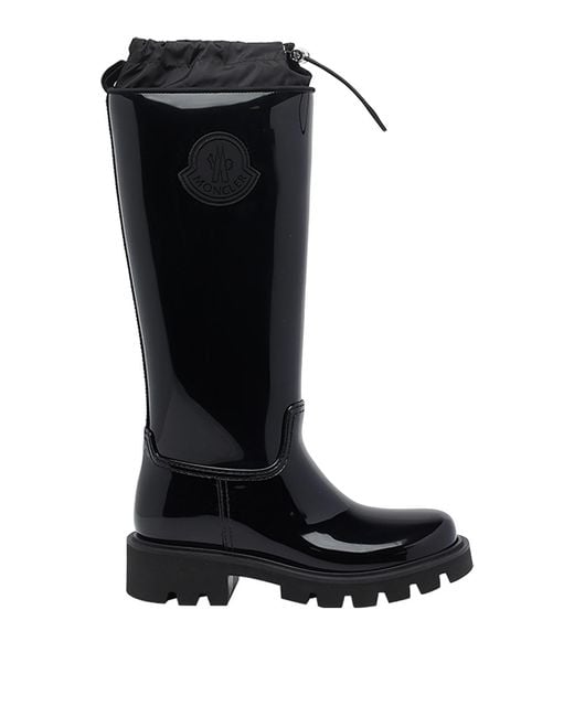 Moncler Black Kickstream High Rain Boots