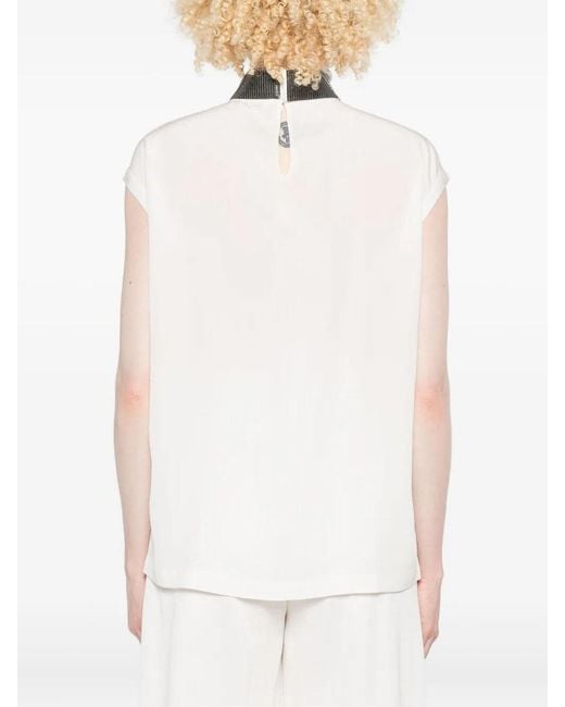 Brunello Cucinelli White Blouse