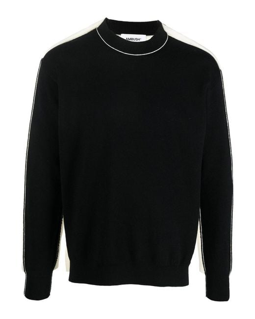 Ambush Black Wool Blend Knitted Jumper for men