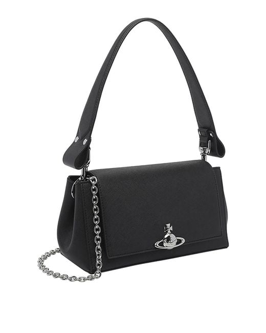 Vivienne Westwood Black Medium Hazel Shoudler Bag