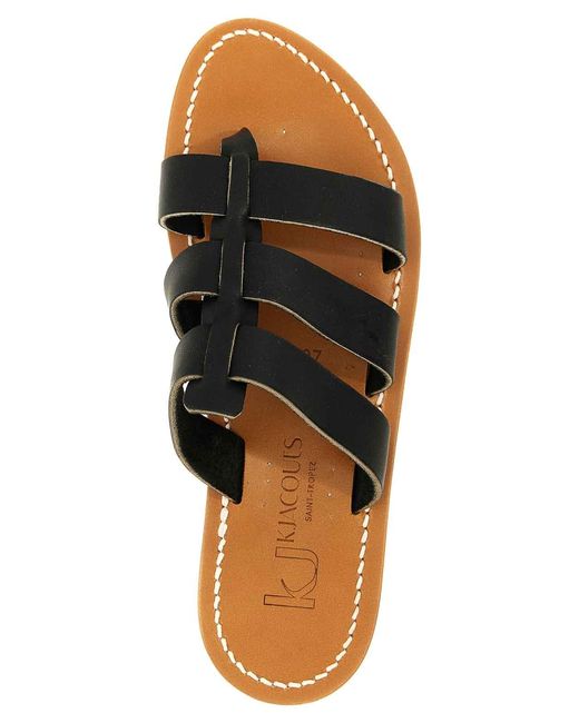 K. Jacques Black Dolon Sandals