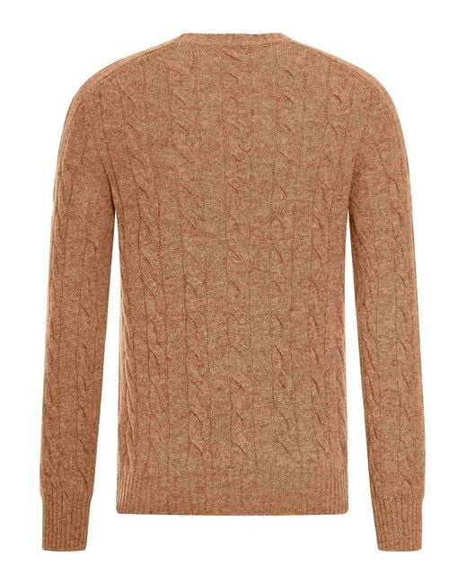 Nome Brown Wool Sweater for men