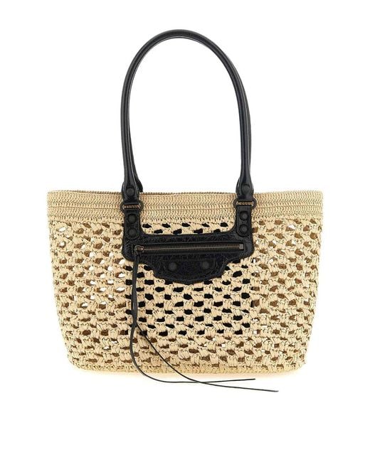 Balenciaga Natural Le City Medium Shoulder Bag