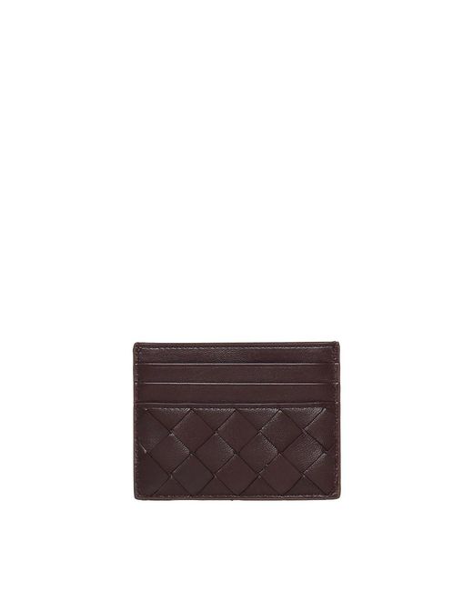 Bottega Veneta Purple Braided Credit Card Holder