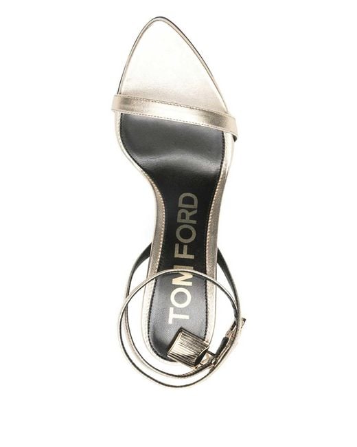 Tom Ford White Sandals With Ankle Strap