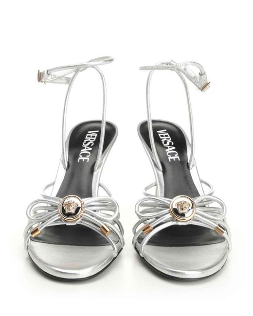 Versace White Leather Sandal